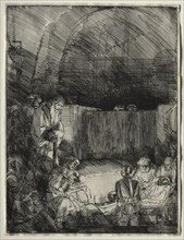 The Entombment, c. 1654. Rembrandt van Rijn (Dutch, 1606-1669). Etching; sheet: 21.4 x 16.4 cm (8