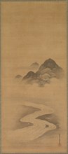Spring Landscape, 17th century. Yukinobu Kiyohara (Japanese, 1643-1682). Hanging scroll; ink and