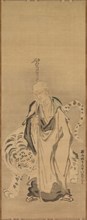 A Sage with Tiger, 17th century. Kano Tan’yu (Japanese, 1602-1674). Hanging scroll; ink and slight