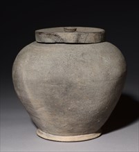 Cinerary Urn: Sueki Ware, first half of 9th century. Japan, Heian Period (794-1185). Stoneware with