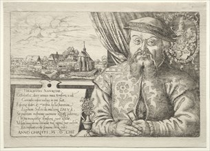 Hieronymus Schurstab, Mayor of Nuremberg, 1554. Hanns Lautensack (German, 1524-1566). Etching