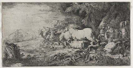Noah and the Animals Entering the Ark, 1650-1655. Giovanni Benedetto Castiglione (Italian,