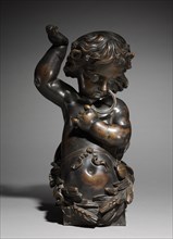 Pair of Bronze Statues: Autumn and Winter, 1800s. France, 19th century. Bronze; overall: 36.8 x 15