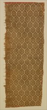 Textile with Palmettes, 1200s-1300s. Central Asia, Mongol period, 13th - 14th century. Tabby with