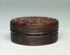 Incense Box (Kogo) with Camellia Design, 1500s. Japan, Muromachi Period (1392-1573). Carved wood