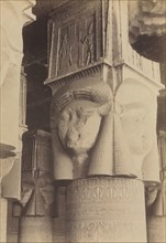 Dendera, Interior of the Temple, Hathor Capitals, c. 1870s - 1880. Antonio Beato (British, c.