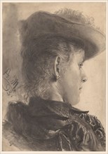 Bust of a Woman, Seen from Behind, 1893. Adolph von Menzel (German, 1815-1905). Graphite
