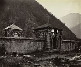 Temple at Naveshera, Kashmir, India, 1864. Samuel Bourne (British, 1834-1912). Albumen print from