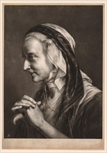 First Series of Life-Sized Heads:  Mrs. Frye, 1760. Thomas Frye (British, 1710-1762). Mezzotint