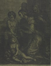 The Holy Family with Saint John, c. 1710-1715. Cosimo Mogalli (Italian, 1667-1730), after Andrea