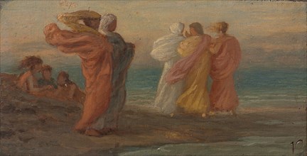 The Music Party, c. 1875. Elihu Vedder (American, 1836-1923). Oil on panel; unframed: 9.2 x 17.9 cm