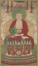 Seated Amitabha, late 1500s-early 1600s. Chinese, Ming dynasty (1368-1644). Hanging scroll, ink and