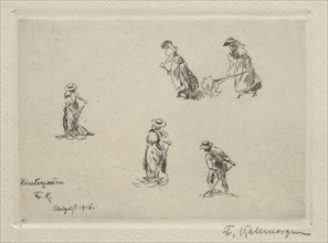 Haymakers, 1916. Friedrich Kallmorgan (German, 1856-1924). Etching