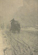 Camera Work: Winter - Fifth Avenue, 1892. Alfred Stieglitz (American, 1864-1946). Photogravure