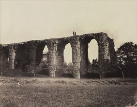Roman Aqueduct, Beaunant, France, c. 1857. F. Chabrol (French). Albumen print from wet collodion