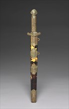 Dagger and Scabbard, 1800s. Metal; overall: 42.5 cm (16 3/4 in.); hilt: 6.4 cm (2 1/2 in.);