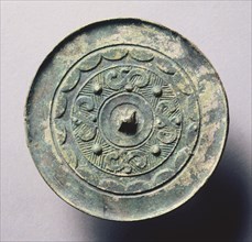Mirror with Four Dragons Pattern, 5th-3rd Century BC. China, Eastern Zhou dynasty (771-256 BC),
