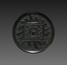 Mirror with Four T's, 300s BC. China, Warring States period (475-221 BC). Bronze; diameter: 10.4 cm