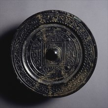 TLV Mirror, early 1st Century - early 3rd Century. China, Eastern Han dynasty (25-220). Bronze;