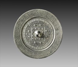 TLV Mirror with Multiple Nipples, 9-23. China, Xin dynasty (9-23). Bronze; diameter: 16.9 cm (6 5/8