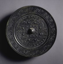 TLV Mirror with Multiple Nipples, early 1st century. China, Xin dynasty (9-23). Bronze; diameter: