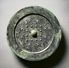 TLV Mirror with Four Spirits and Companions, 1st century BC-1st century AD. China, Western Han