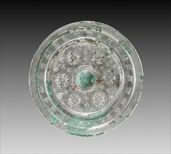 Mirror with Six Circular Flowers, 600s. China, Tang dynasty (618-907). Bronze; diameter: 16.6 cm (6