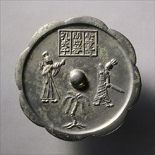Lobed Mirror of Three Delights, 8th century. China, Tang dynasty (618-907). Bronze; diameter: 12.7