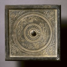 Square Mirror with Two Phoenixes and Floral Sprays, 960-1127. China, Northern Song dynasty