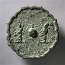 Octafoil Mirror with Two Immortals Crossing the Ocean, mid 10th-late 13th century. China, Song
