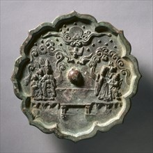 Octafoil Mirror with Legend of Herdboy and Weaver Maid, mid 10th-late 13th century. China, Song