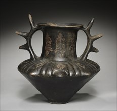 Amphora with Spiked Handles, 700-675. Italy, Latium, Italic, early 7th Century BC. Black impasto
