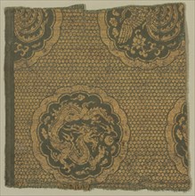 Textile with Phoenixes and Dragons, 1279-1368. China, Yuan dynasty (1260-1368). Lampas, silk and