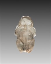 Frog Pendant, 100 BC - 300. Mexico, Guerrero, Mezcala, 2nd-3rd Century. Rock crystal; overall: 1.7