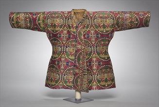 Child’s Coat with Ducks in Pearl Medallions, 700s. Probably Sogdia (present-day Uzbekistan). Silk: