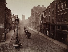 Bridge Street, Chester, 1865. Augustus Kelham (British, 1819-1897). Albumen print from wet