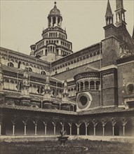 The Small Cloister of the Monastery at Pavia, c. 1860s. Attributed to Maurizio Lotze (Italian,