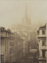 Cathedral from Corso Francesco, Milan, 1857. Léon Gérard (French). Albumen print from wax paper