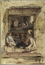 Boy's School, 19th Century. Emile Aubert Lessoire (French, 1805-1876). Watercolor with gouache over