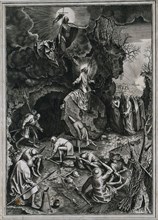 The Resurrection of Christ, c. 1562. Philip Galle (Flemish, 1537-1612), after Pieter Bruegel