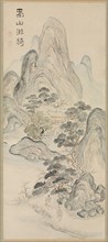 Spring Landscape, 1700s. Ike Taiga (Japanese, 1723-1776). Hanging scroll; ink and color on paper;