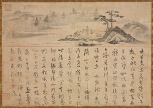 Literary Gathering, 1700s. Korea, Joseon dynasty (1392-1910). Hanging scroll with calligraphy, ink