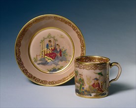 Cup and Saucer, 1778. Sèvres Porcelain Manufactory (French, est. 1740). Hard-paste porcelain;