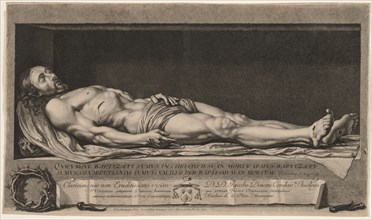 The Body of Christ in the Sepulchre, 1654. Nicolas de Platte-Montagne (French, 1631-1706), after