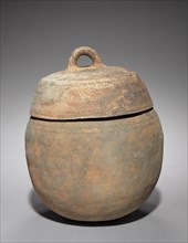 Jar with Loop Handle, 200s-300s. Korea, Three Kingdoms period (57 BC-AD 668). Earthenware; overall: