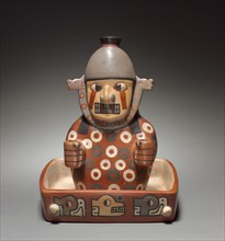 Figure in a Litter, 500-900. Wari (Pachacamac) style, Middle Horizon, Epoch 2. Earthenware with