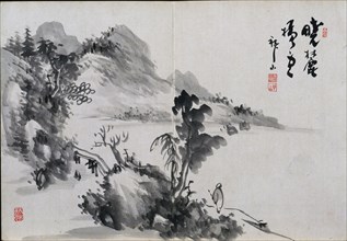 Album of Landscape Sketches, 19th Century. Yoshitsugu Haizan (Japanese, 1846-1915). Bound volume,