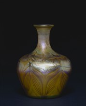 Vase, c. 1894. Studio of Louis Comfort Tiffany (American, 1848-1933). Favrile glass; diameter: 7.8
