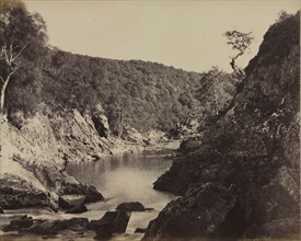 River Landscape, Scotland, c. 1858. Captain Horatio Ross (British, 1801-1886). Wax paper negative