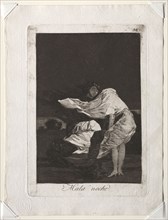 Los Caprichos: The Caprichos:  A Bad Night, 1799. Francisco de Goya (Spanish, 1746-1828). Etching